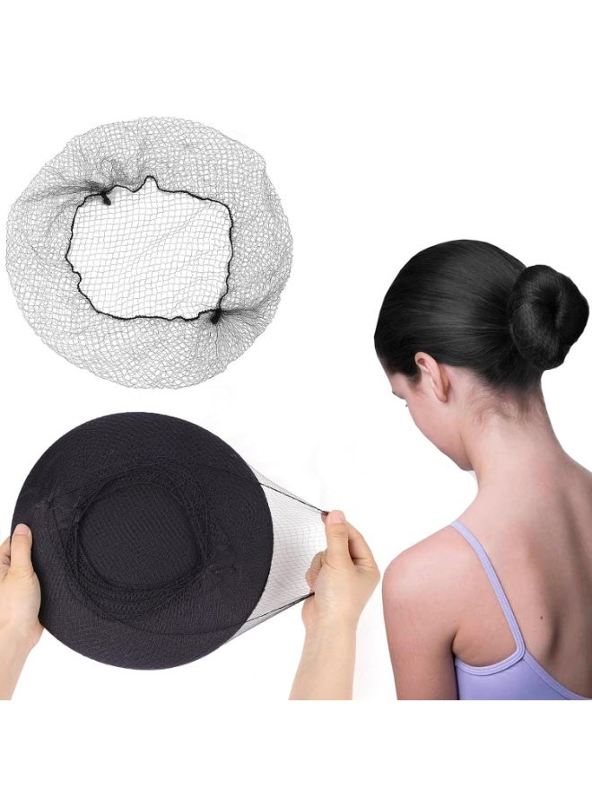 ChicAbode Hair Net Black, 144pcs 20inches Layer by Layer Stacking Comfortable Invisible Long Lasting Elastic Lightweight Honeycomb Nylon Hair Nets, Perfect for Women and Men(144PCS, Black) - Image 1